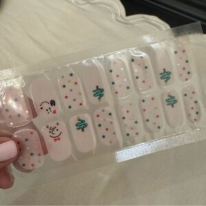 Cute Holiday Nail Wraps | Christmas Stars & Snowman | Set of 16